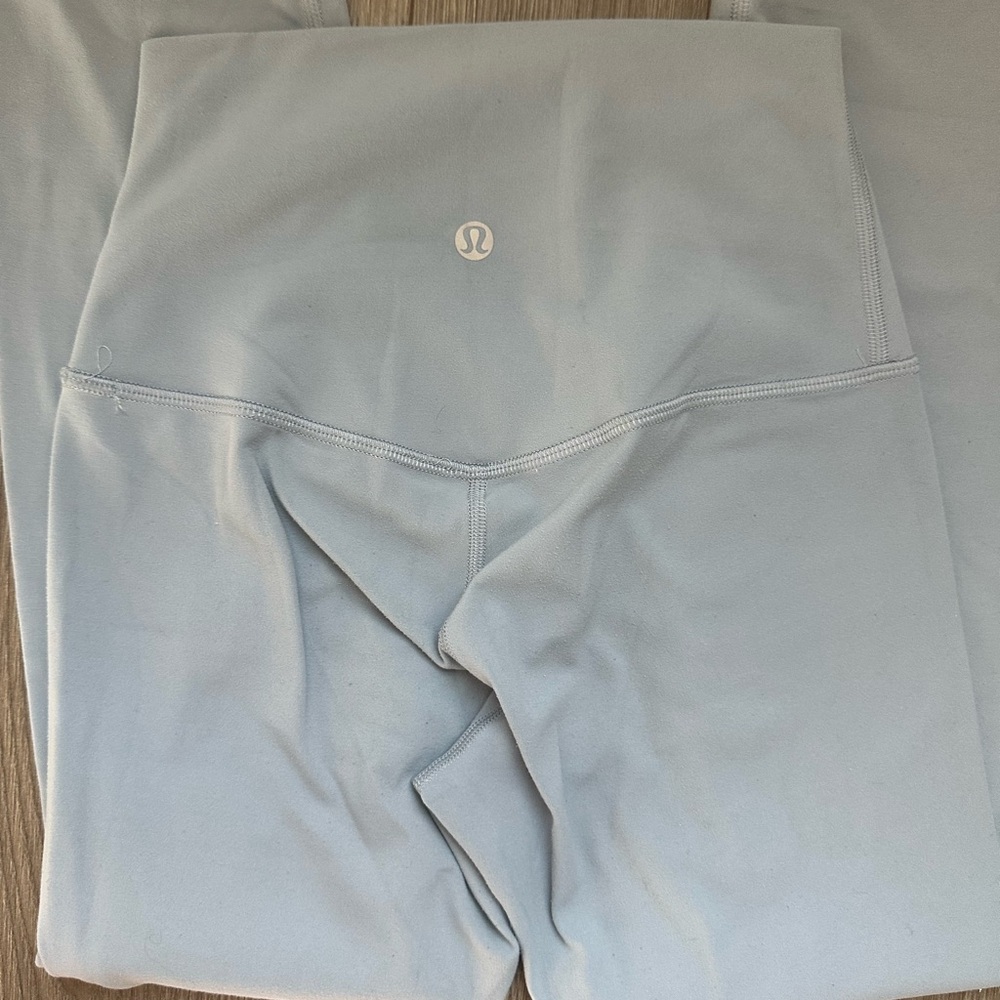 lululemon light blue high-rise leggings with center back logo - Picture 9 of 14